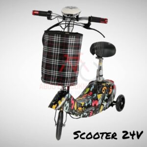 Electric scooter with chair and Flashlight 24V