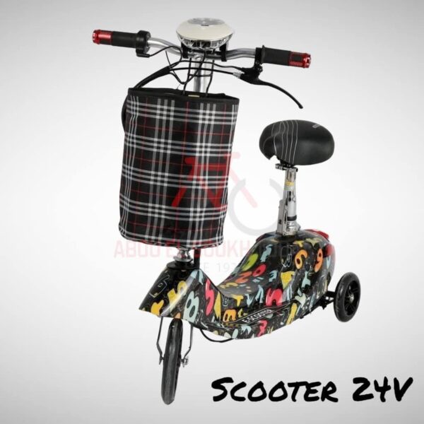 Electric scooter with chair and Flashlight 24V